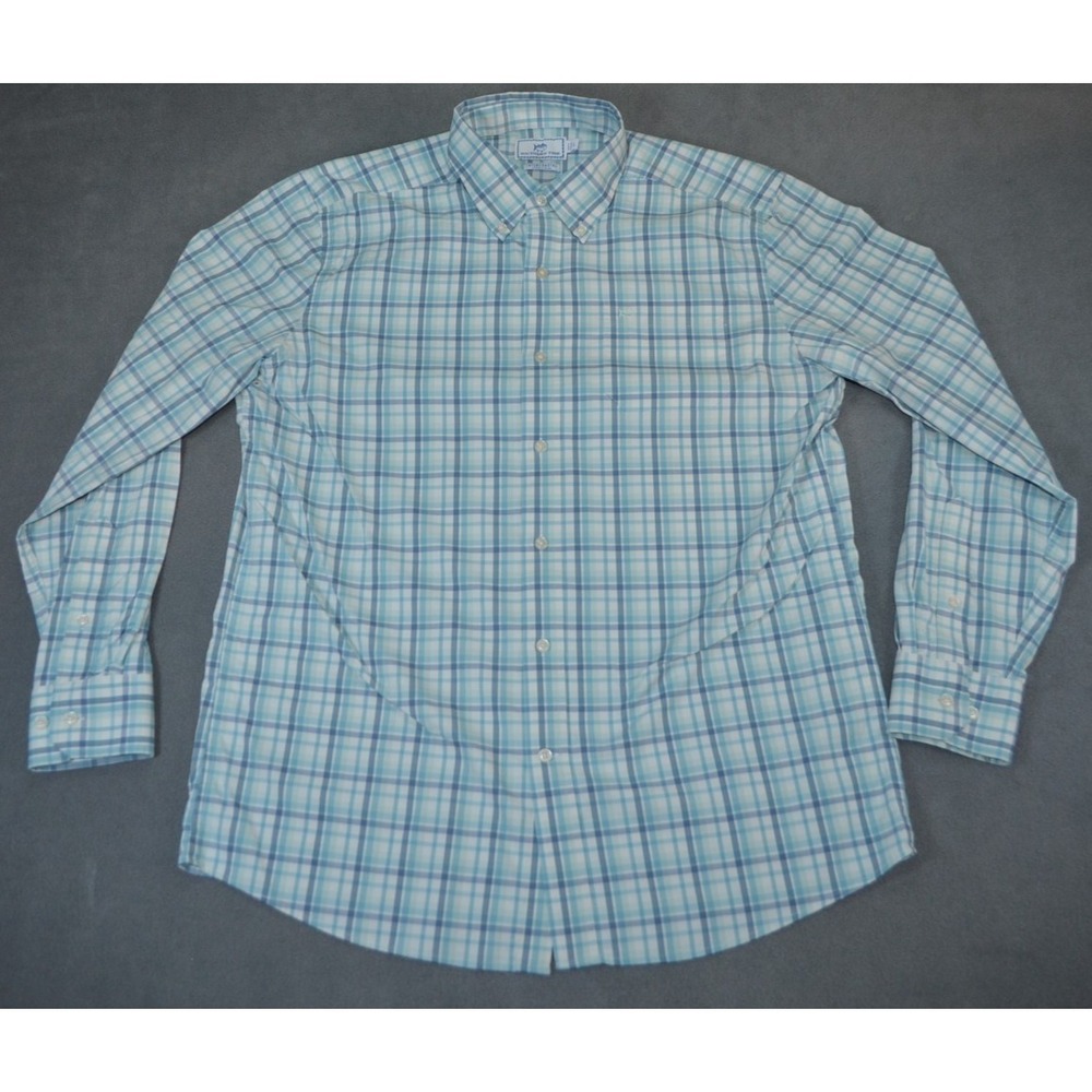 Southern Tide Intracoastal Long Sleeve Plaid Shirt Mens L Button Down